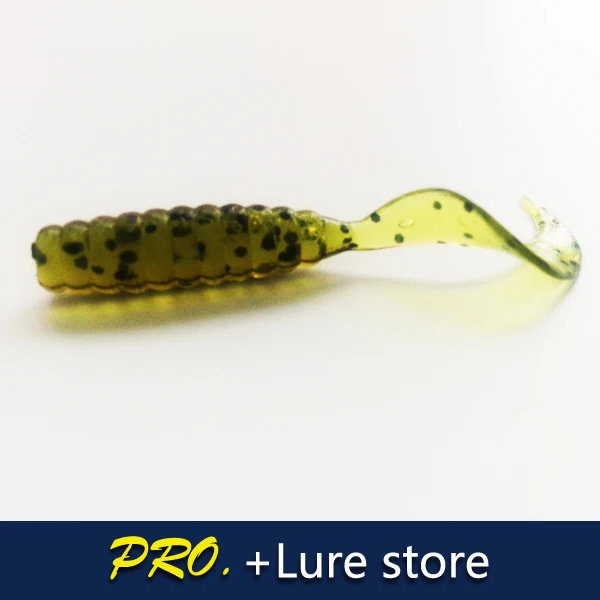 JYJ Soft plastic artificial isca pesca tail protein Grub lure fishing worm moggot grub lure baits 4cm 50pcs Free shipping