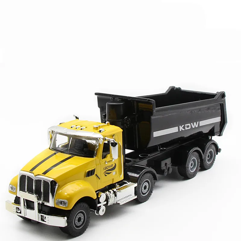 Exquisite 1:50 dump truck alloy model,simulation engineering construction vehicle,children\'s die-casting metal toy,free shipping