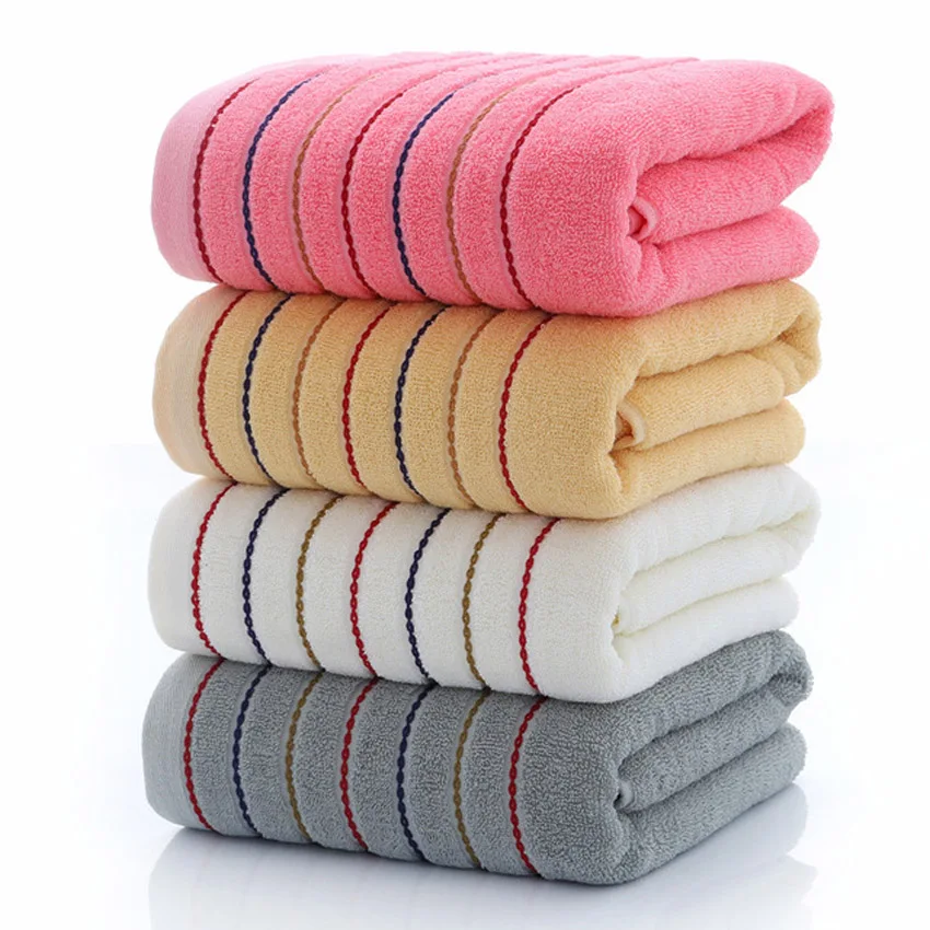 100% Cotton Striped Towels Set Soft Bath Thick Shower Bathroom Home Spa Face Towel for Adults Kids Toalla Serviette Handtuch