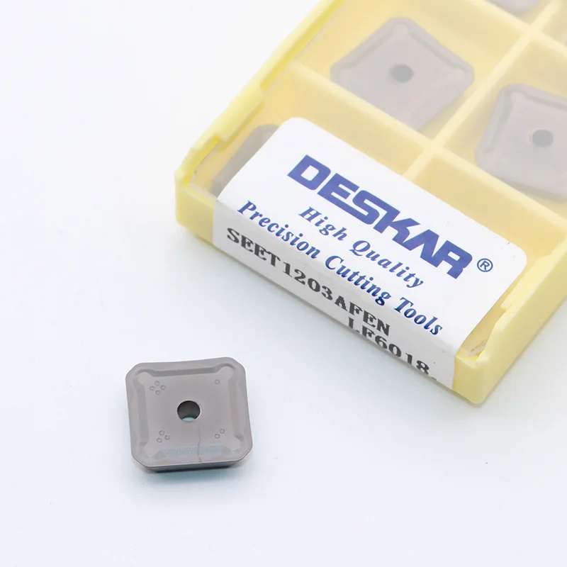 10pcs SEKT1204 XM LF6018 SDMT120512 SDMT150512 SEET1203AFEN Original Deskar Carbide Milling Inserts Face Mill Cutter Tool