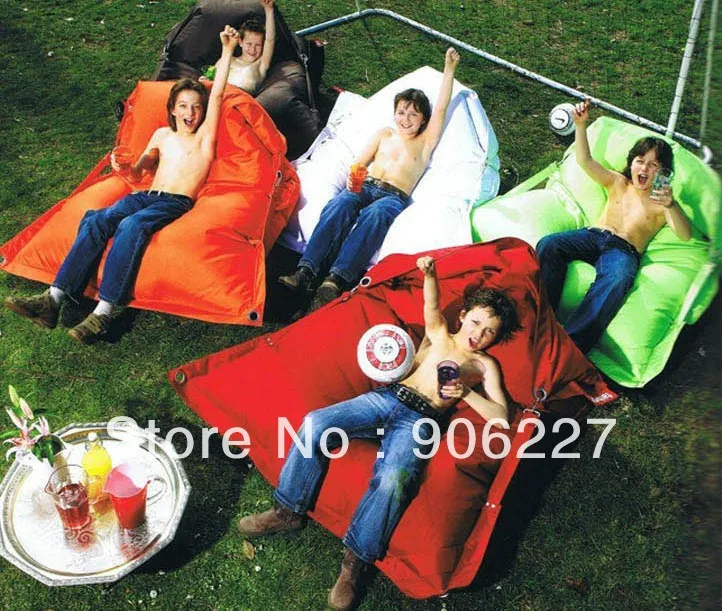 The original !!  outdoor buggle up assorted color beanbag chair, camping sports bean bags - free shipping