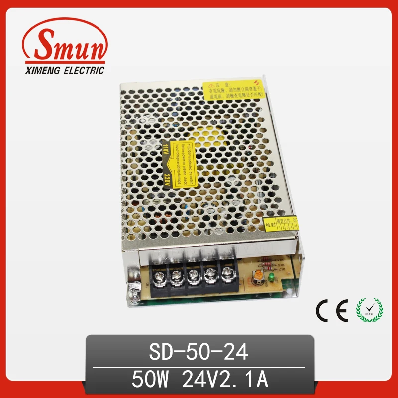 SMUN Indoor Installation SD-50B-24 50W 24VDC To 24VDC 2.1A Isolated DC-DC Switching Power Supply Can be Parallel Connected