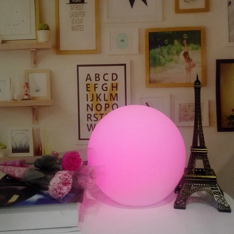 Rechargeable Moon Lamp 16 Color Changeable Remote Control LED Ball Bedroom Bookcase Night Light Home Decor Globe Christmas Gift