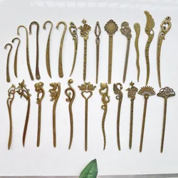 Wholesale 10pcs/lot antique bronze bookmark/hair sticker/hairpin shape alloy charm pendant 25styles