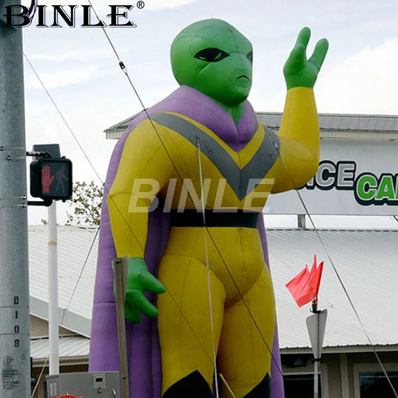 Custom 10mH yellow giant inflatable alien inflatable monster cartoon model for halloween decoration