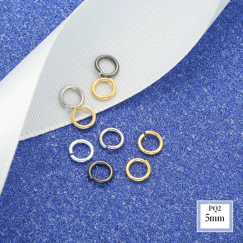 ZHUKOU 200pcs/lot 4 5 6 7 8 Jump Rings Gold color Split Rings Connectors For Diy Jewelry Finding Making Accessories Wholesale