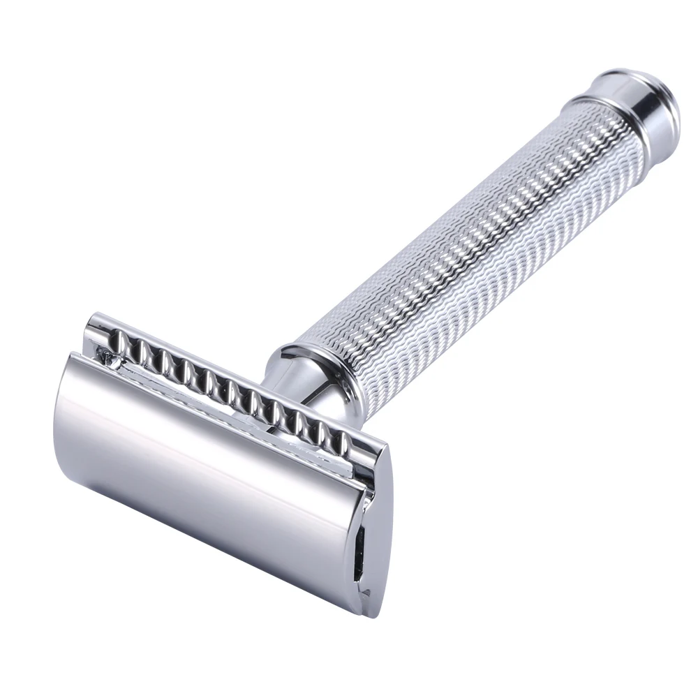 Männer Rasieren Double Edge Sicherheit Rasiermesser Klassische Manuelle Metall Griff Klingen Rasierer Eis Null