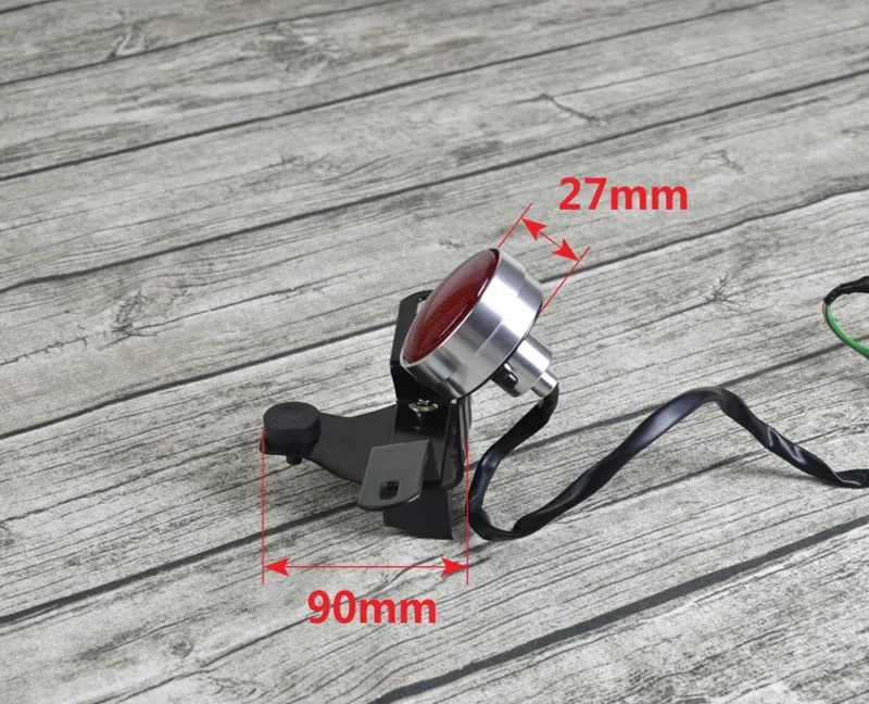 CNC Aluminum alloy Vintage motorcycle lamp LED rear signal light brake light small type back brake light for motorbike with
