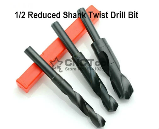 

1/2 inch Dia Reduced Shank HSS Twist Drill Bit 22mm-40mm Blade For Bore Machining Black High Quality (23/24/25/28/30/32/35/40mm)