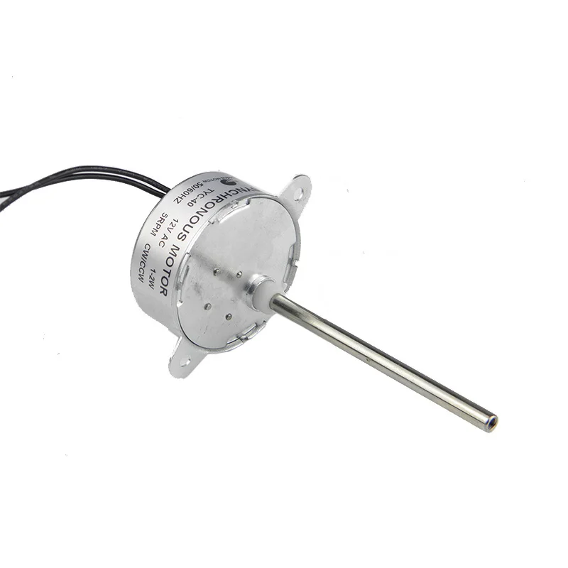 CHANCS TYC-40 AC 12V Small Synchronous Gear Motor 5RPM CW/CCW Inner-screw Shaft Shaft Length 7.4cm for Christmas decoration