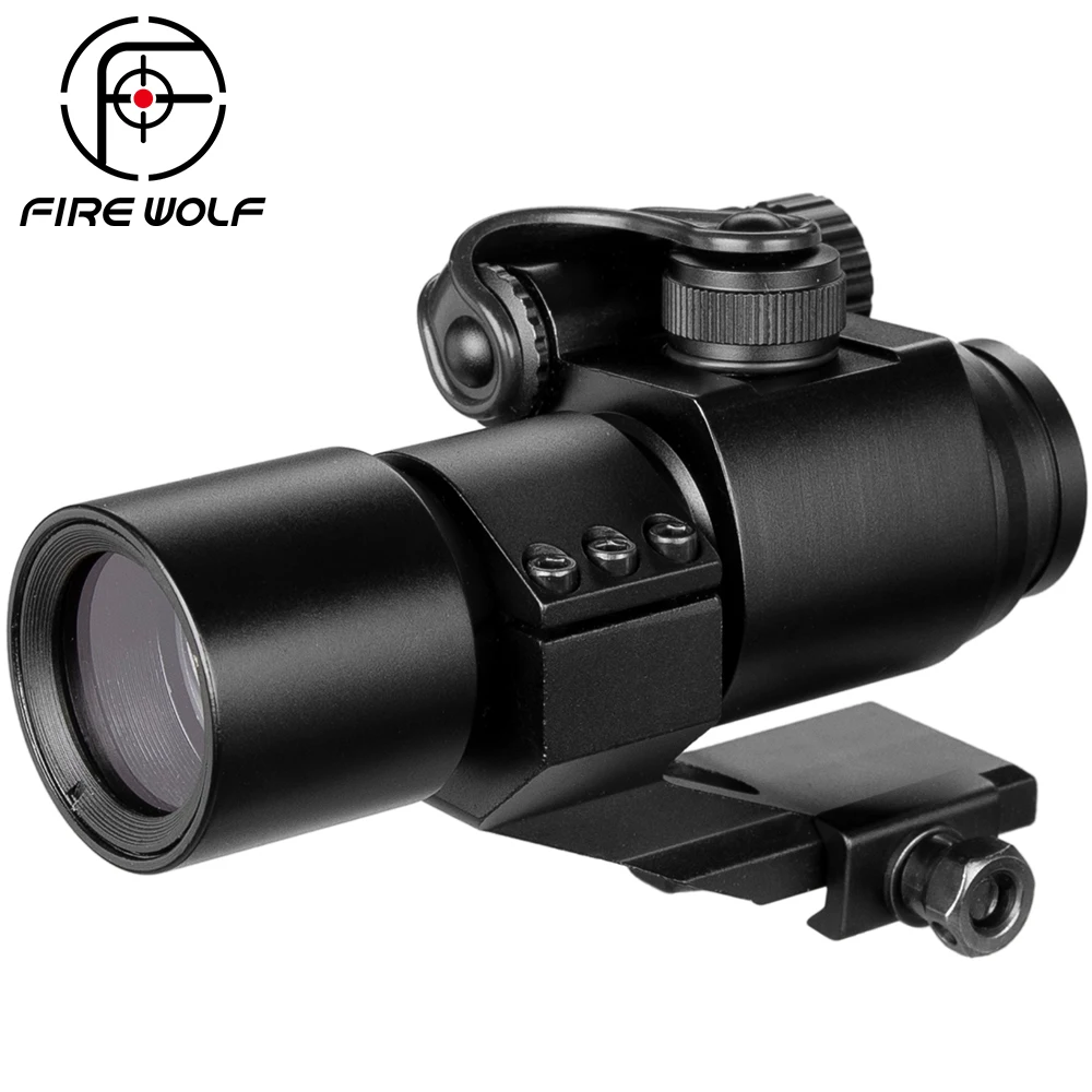 

Hunting Riflescopes 32mm Sighting Telescope Laser Gun Sight With Reflex Red Green Dot Scope For Picatinny Rail Scope Mildot