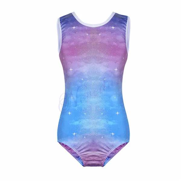 Child Kids Rhythmic Gymnastics Leotard For Girls Metallic Shiny  Rhinestone Dance Ballet Leotard Dress Skate Acrobatics Leotard