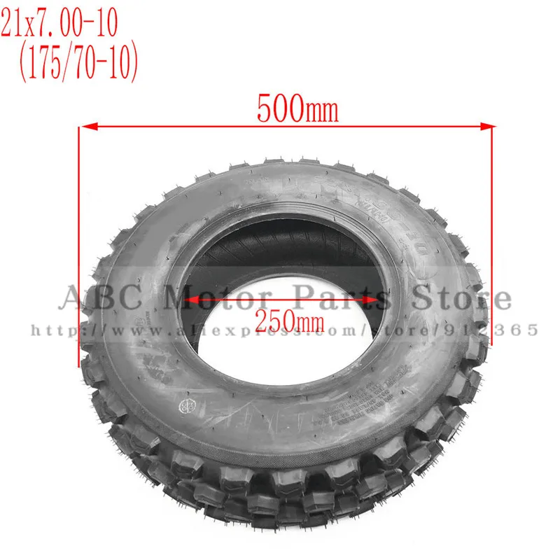 21X7.00-10 ATV Tire 175/70-10 four wheel vehcile motorcycle 10 inch ATV Tyre Fit for Chinese 125cc 150cc  Big ATV Front Wheels