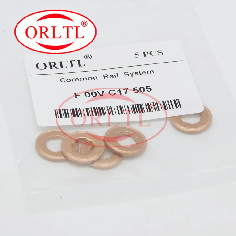 ORLTL 30 Pcs F00VC17505 Copper Gasket Ring Size: 7.1*15*2.5mm F 00V C17 505 Injection Heat Shim F00V C17 505 Thickness=2.5mm