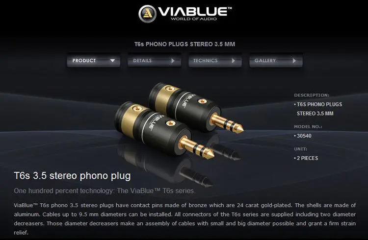 GZLOZONE 1Pcs Original VIABLUE T6s หูฟังสเตอริโอ3.5มม.ปลั๊ก L9-42