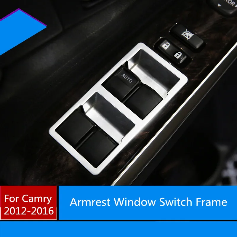 

Auto Interior Decorated Accessories Armrest Window / Glasses Switch Frame Sticker For Toyota Camry 2012-2016 Z2EA406