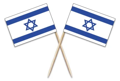 50Pcs/Pack Israel Toothpick Flags Food Picks  Cake Toothpicks Cupcake Toppers Fruit Cocktail Sticks Decoration Toothpick Flag