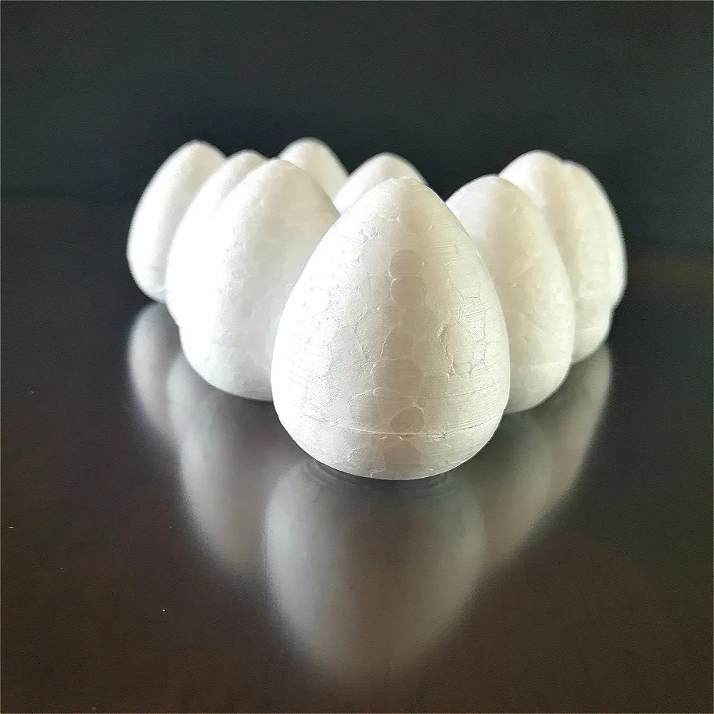 Height 4.5cm/1.771in 20pcs Water Drop Creative Modeling Shaped buds White Polystyrene Styrofoam Foam Model Rose Bud 45mm