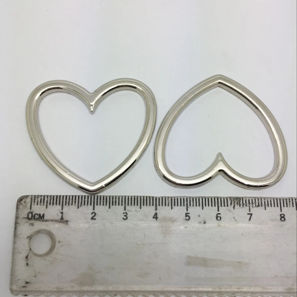 5pcs Vintage Heart Circles for DIY Jewelry Necklace Choker Accessories Neck Leg Ring Making Garter Belt Craft Findings 44mm