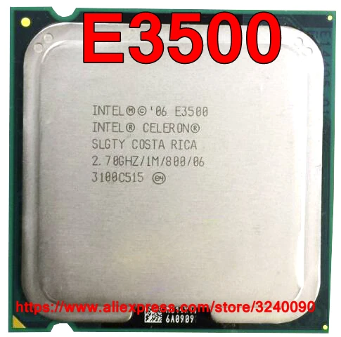 Processador intel celeron e3500 original, processador 2.70ghz/1m/800mhz dual-core soquete 775 frete grátis