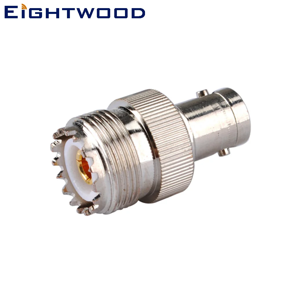 Eightwood Coaxial Antenna Car Radio Antenna Adapter BNC Male to UHF Female SO239 SO-239 Coaxial Connector Straight