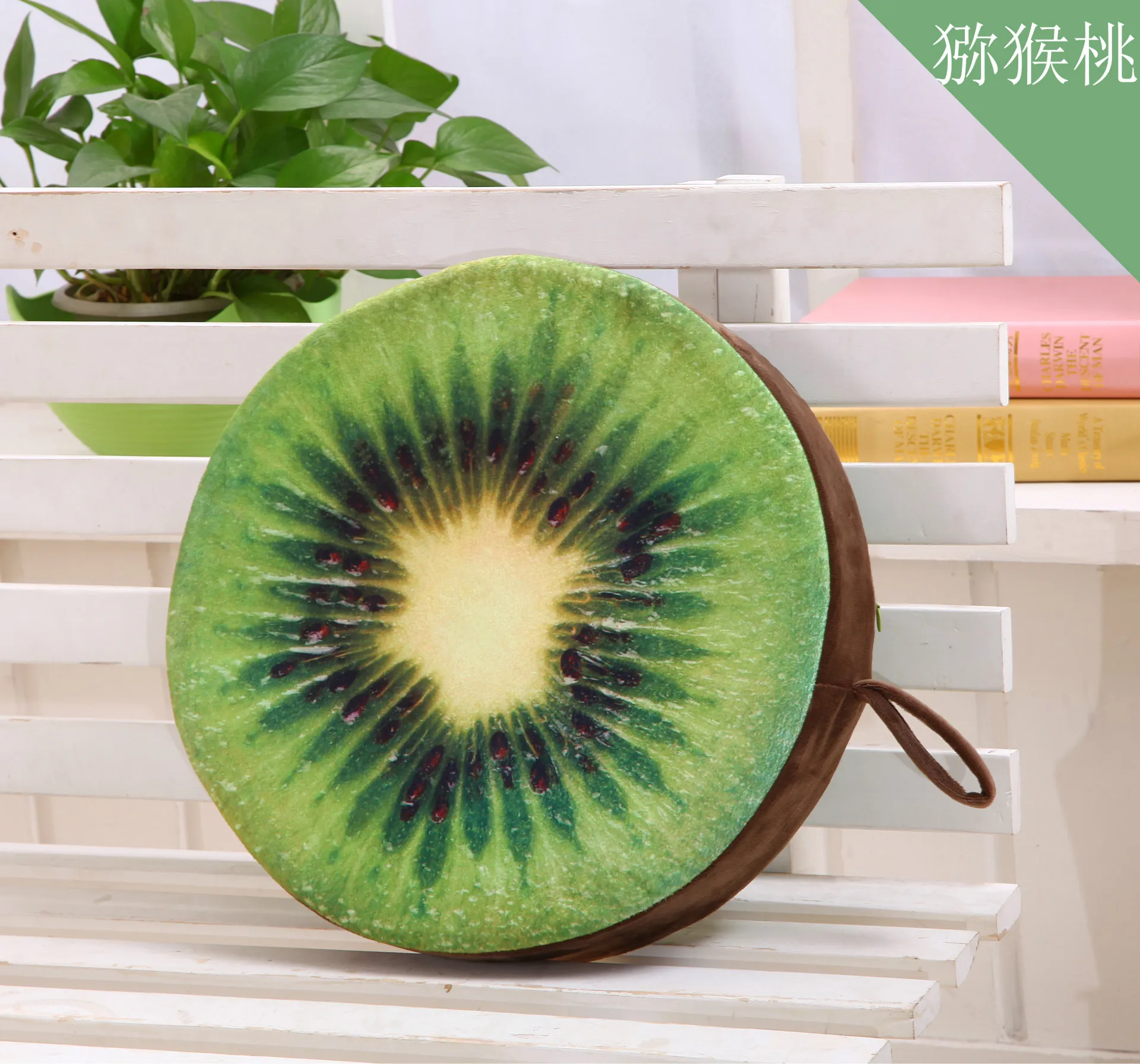 Creative 3D Simulation Plush Fruit Cushion Pillow Round Bedroom Office Sofa Decoration Watermelon Lemon Kiwi Chair Car Seat Pads