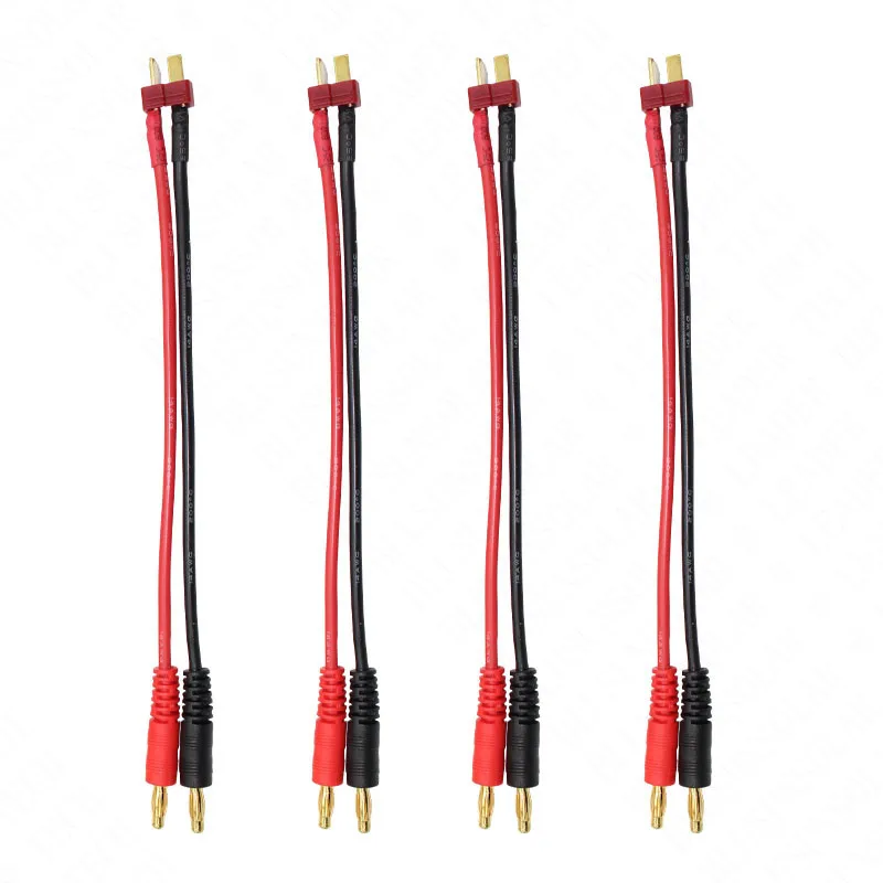 100pcs/lot OEM quality T Deans Plug to 4mm Banana Connector RC Connector Cable 14 AWG silicone 150mm