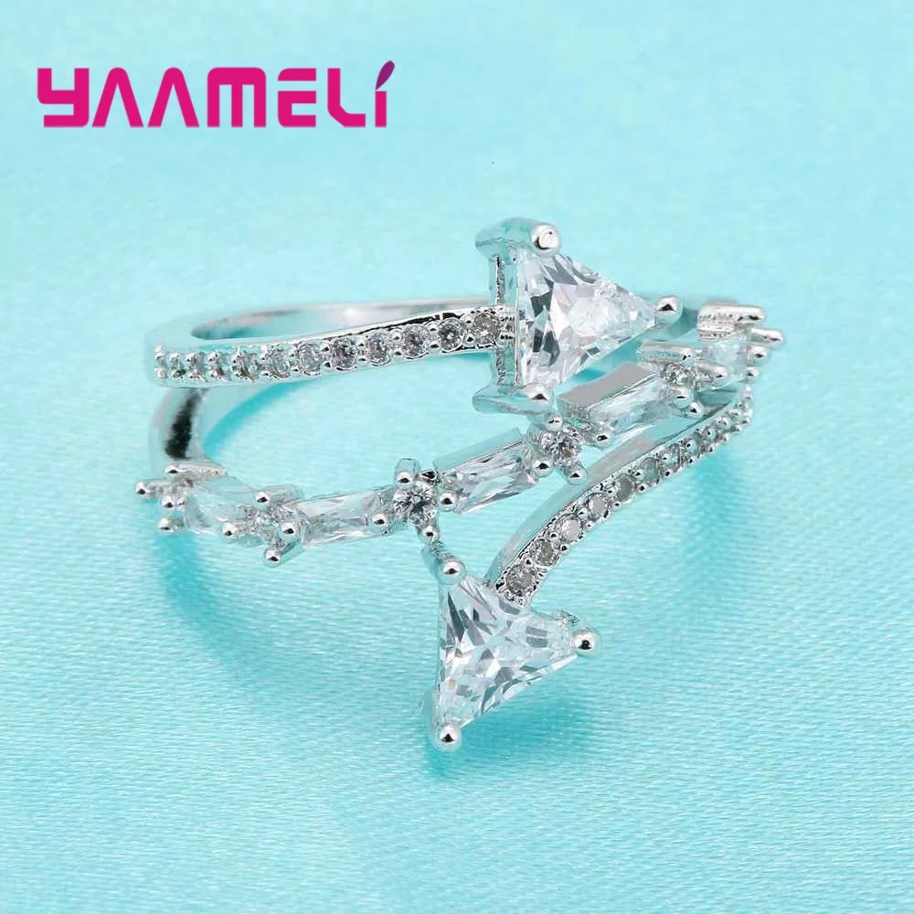 Real Ture Love Promise Rings for Women Female Gift Shiny Cubic Zircon Stone 925 Sterling Silver Wedding Propose Jewelry