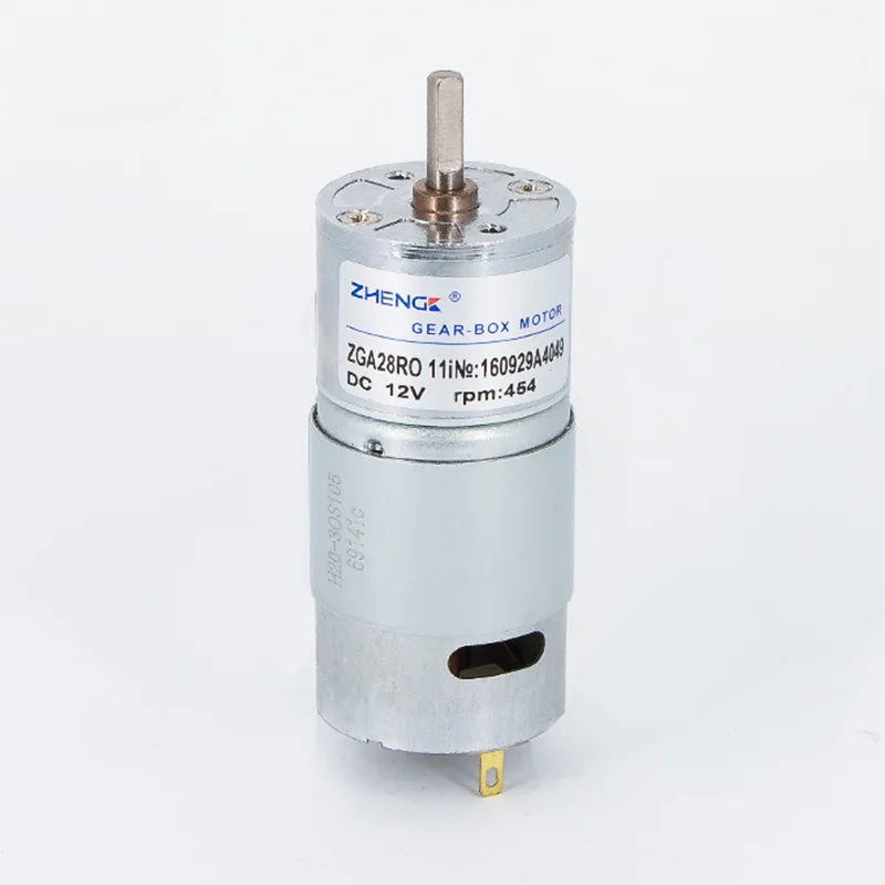 ZHENGKE ZGA28RO DC12V 24V 4/5/10/20/30/40/50/60/80/100/120/150/160/200/300/400/454/1600 RPM gear motor 28mm High Torque image 2
