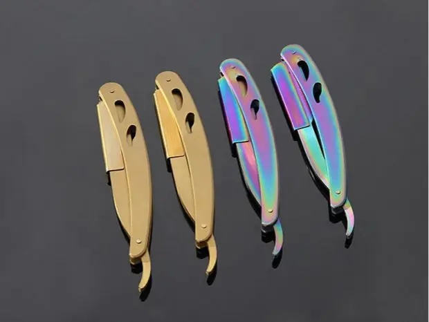 Color Titanium Vintage Razor Hair Clip Folding Manual Shaving Head Eyebrow Knife Blade Is Small Exible And Easy To Operate Sale