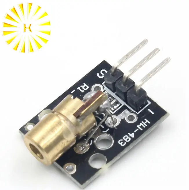 KY-008 650nm Laser sensor Module 6mm 5 V 5 mW Rode Laser Dot Diode Koperen Hoofd Connector