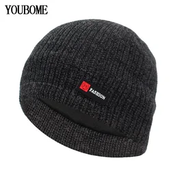YOUBOME Fashion Knitted Hat Beanie Women Winter Hats For Men Skullies Beanies Brand Bonnet Famale Warm Mask Soft Knit Caps Hats