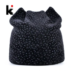 Cat Ear Beanies Women Winter Warm Velvet Hat For Female Double Layer Thick Skullies Beanie Cute Ear Flaps Cap Girls Soft Bonnet