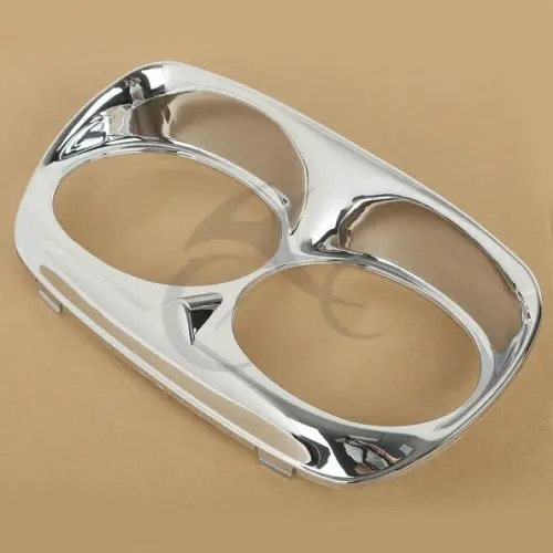 

Chrome Headlight Trim Bezel Scowl Outer Fairing Cowl For Harley Road Glide 98-13