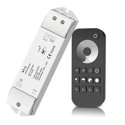 Dimmer per strisce LED 12V 24V 15A PWM interruttore RF Wireless ON OFF con telecomando Dim a 1 canale 2.4G per stringa LED monocolore 5050 3528