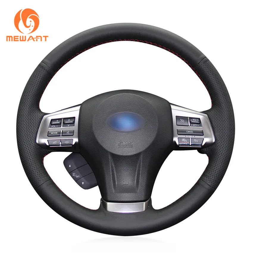 

Black Artificial Leather Car Steering Wheel Cover for Subaru Forester 2013-2016 Legacy 2013-2014 Outback 2013-2014 XV 2013-2015