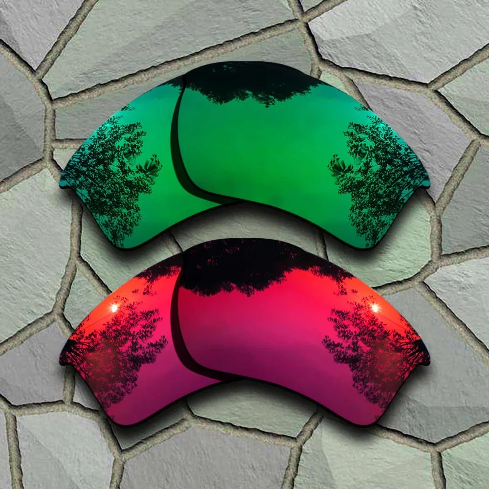 

Jade Green&Violet Red Sunglasses Polarized Replacement Lenses for Oakley Half Jacket 2.0 XL