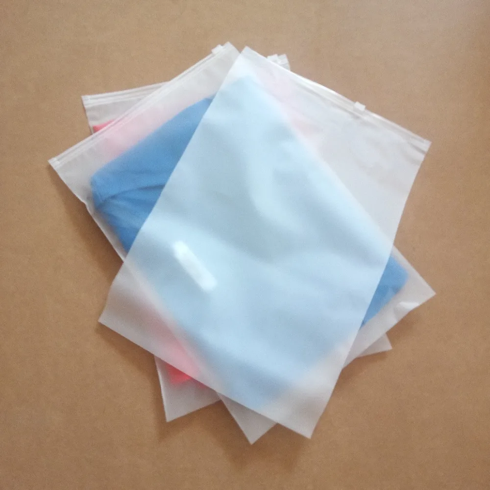 50pcs Frosted Ziplock Bag Zipper Bags Plastic Transparent Bag For Women/Wedding/Jewelry/Gift Packaging Travel Storage Display B