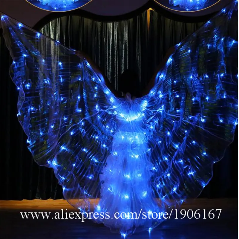 Colorful LED Luminous Cloak Light-up Ballroom Led Lighting Wing Butterfly Dress Bar Party Event Belly Dance Led Props Clothes