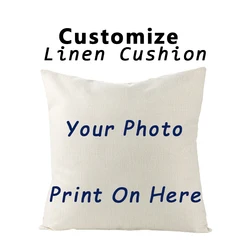 RULDGEE Kpop Custom Throw Flax Cushion Pillow Cover Printed Linen Square Home Decorative Pillowcase for Art Bedroom Living Room