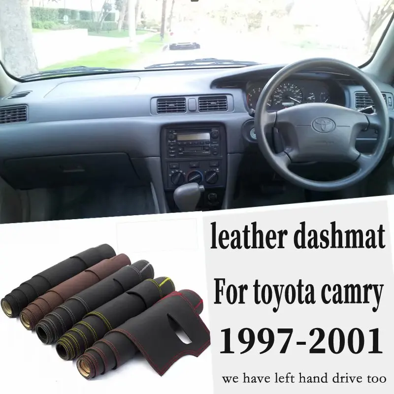 For Toyota camry 1997 1998 1999 2000 2001 Leather Dashmat Dashboard Cover Pad Dash Mat Carpet Car Styling Accessories custom