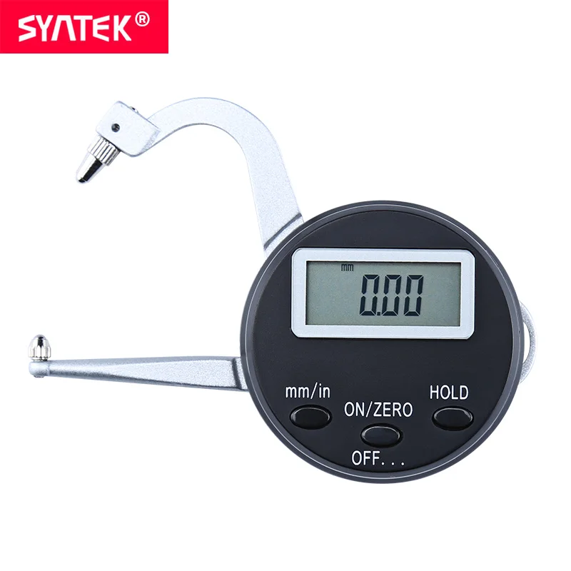 Syntek 0-25mm Mini Electronic Digital Thickness Gauge 0.01mm Round Head Digital Caliper Gage Wall Thickness Measure Tools CE SGS