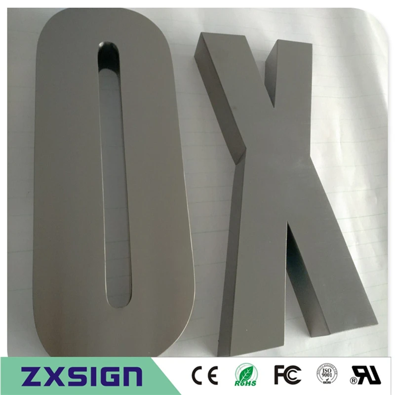 Factory Outlet Outdoor Geschilderd Metalen Letters, Bakken Afwerking Rvs Letters