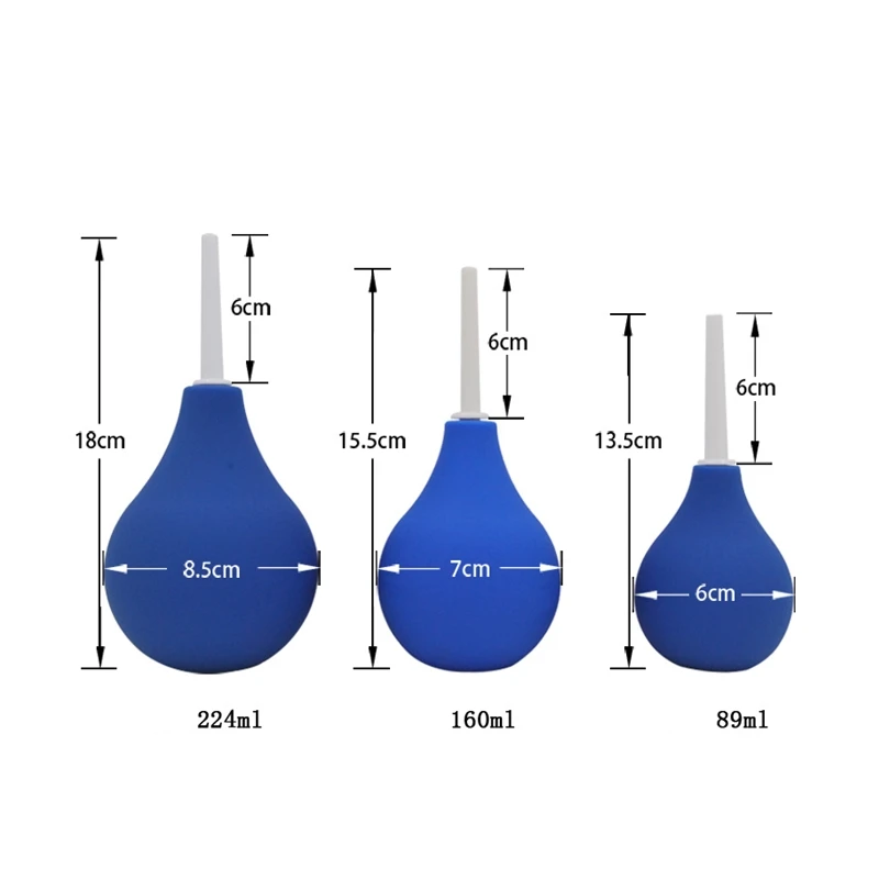 89/160/224ML Unisex Anal Dusche Silikon Enemator Vaginal Einlauf Rektale Spritze Anal Rektum Vaginal Reiniger Bidet zubehör – Detail 7