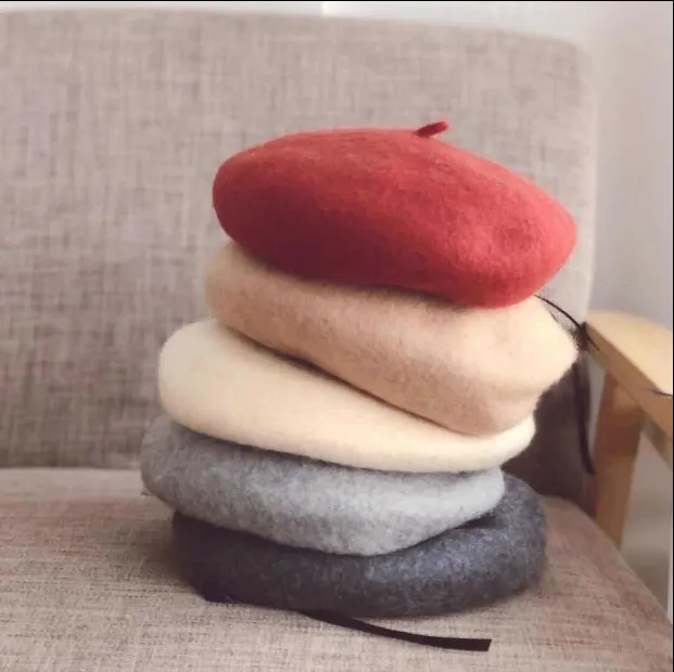 

Children kid wool beret painter hat autumn winter children gift hat cap Hot Fashion Cute Style Photography Props