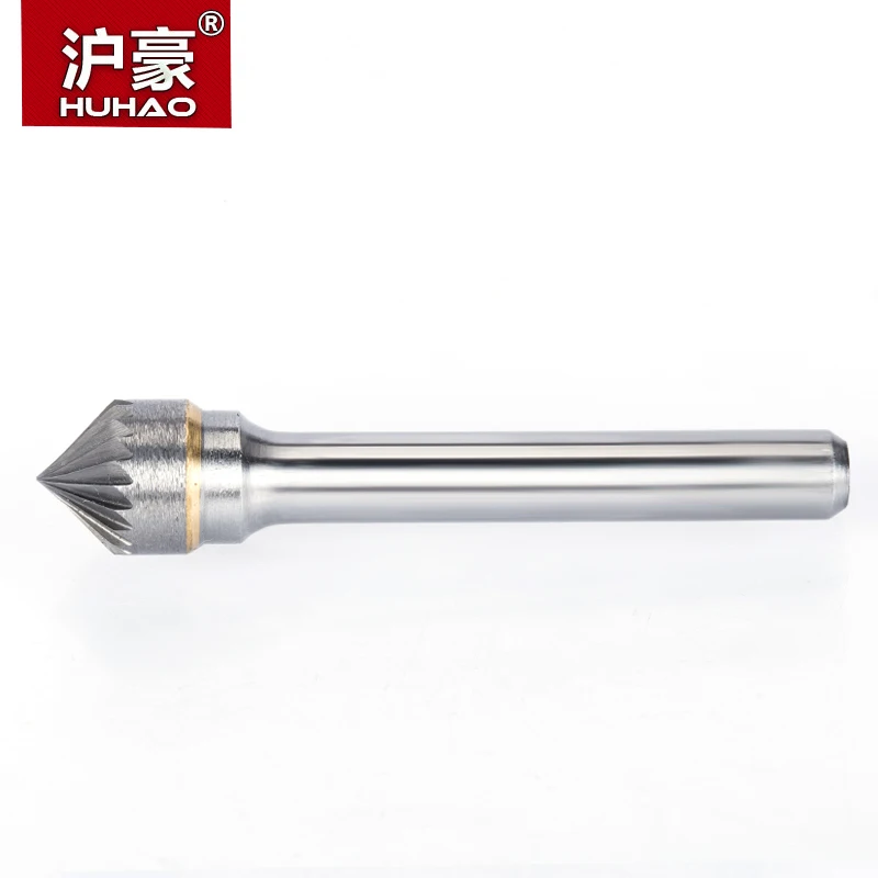 HUHAO 1pc 6mm Shank Tungsten Steel Cutter Metal Grinding Carving Rotary File Cylindrical Router Bit For Metal Polishing K Type