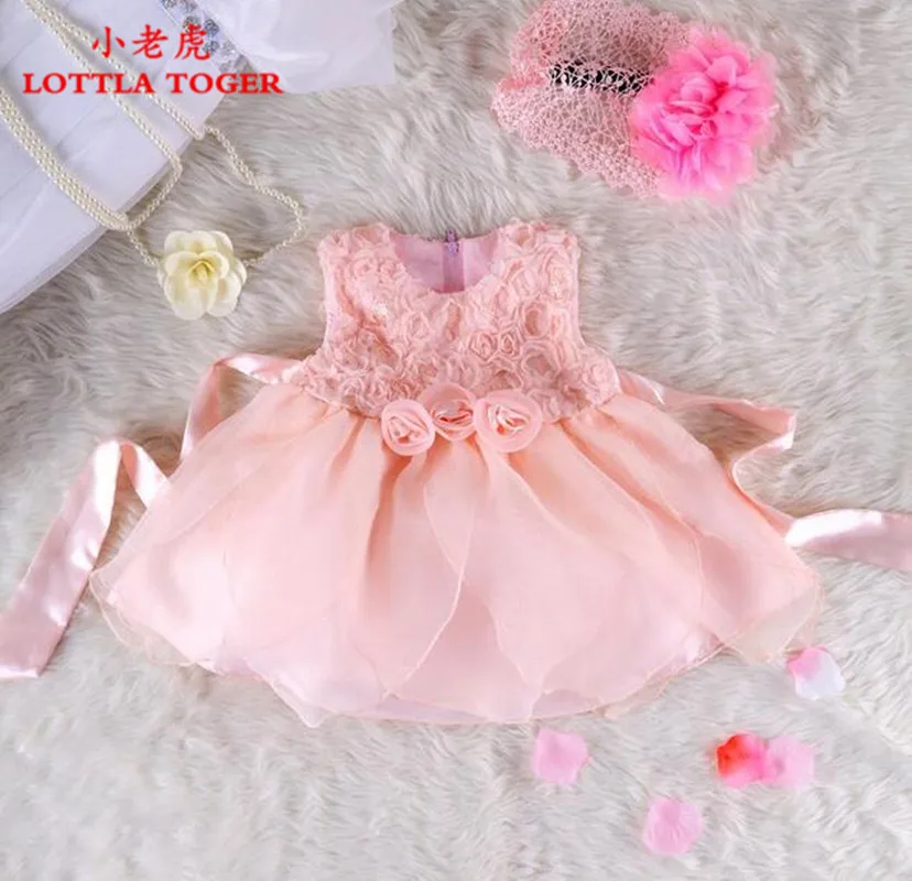 

christening dress new borm sleeveless baby girl birthday dress tutu bebe infant newborn 0-2 year girl summer dress free shipping