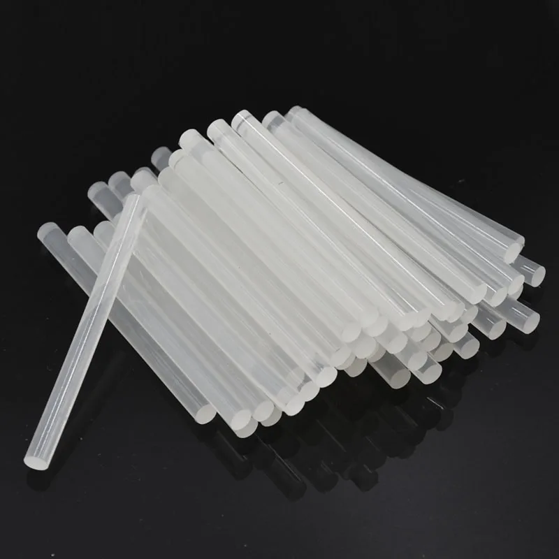 50pcs/Set 7mmx100mm Hot Melt Gun Glue Sticks Plastic Transparent Solid Adhesive Home Power Heat Pistol Tool Accessories