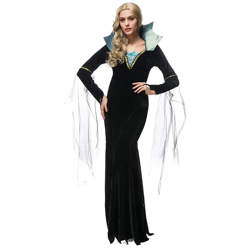 SPEDIZIONE GRATUITA Per Adulti Vestito Da Strega di Halloween Purim Costumi Del Partito Donne Sexy Male Sorcercess Costume