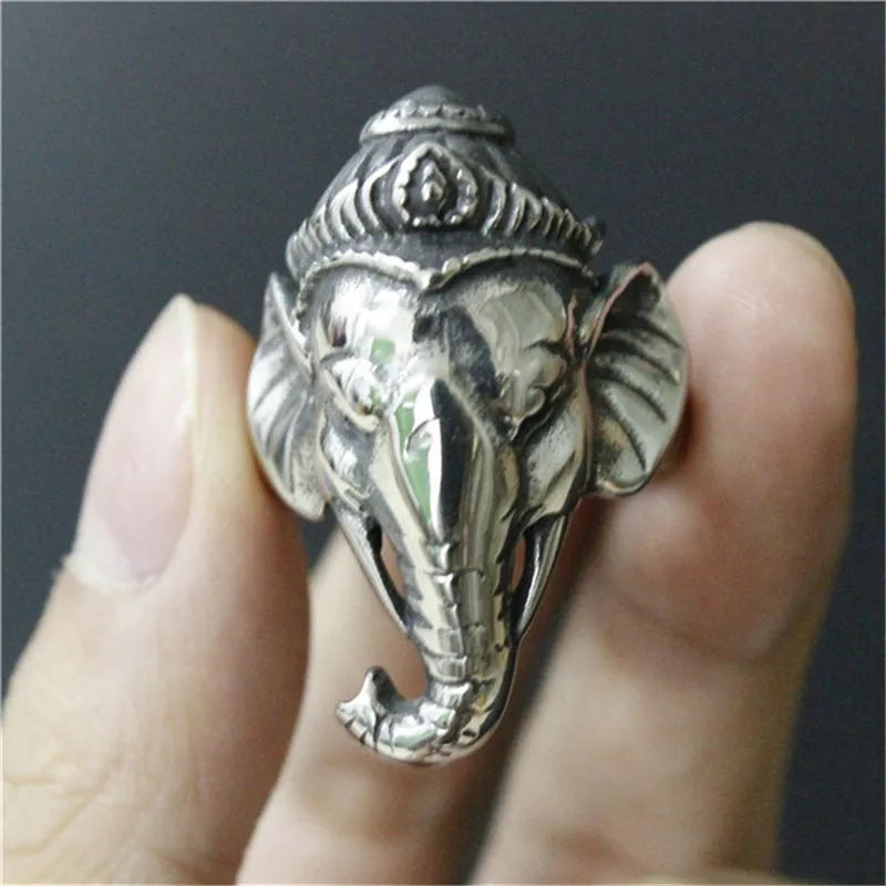 

Support Drop Ship Long Polishing Ganesh Ring 100% 316L Stainless Steel Fashion Jewelry Unique Men Boys Ganesh Ring